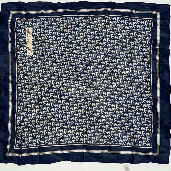 Vintage Christian Dior Oblique Silk Scarf - Picture 3 of 4